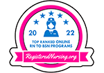 Recognized as a top online RN to BSN program in 2022 by Registered Nursing.org